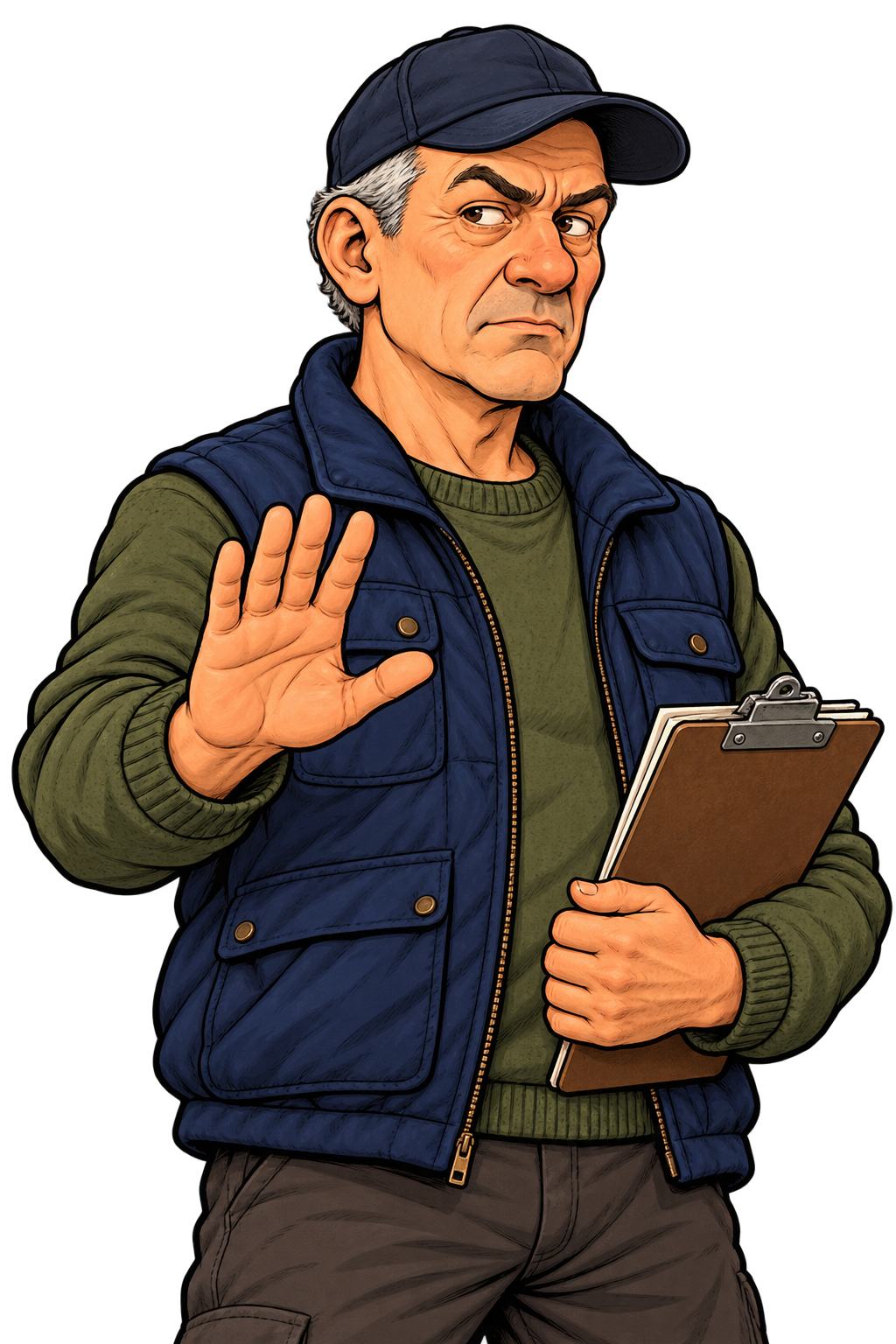 Pan Dzichu — zatwierdzony portret wykorzystany w pilocie „Dzichu na patrolu”. Ilustracja statyczna; pełny atlas animacji nie jest jeszcze dostępny.