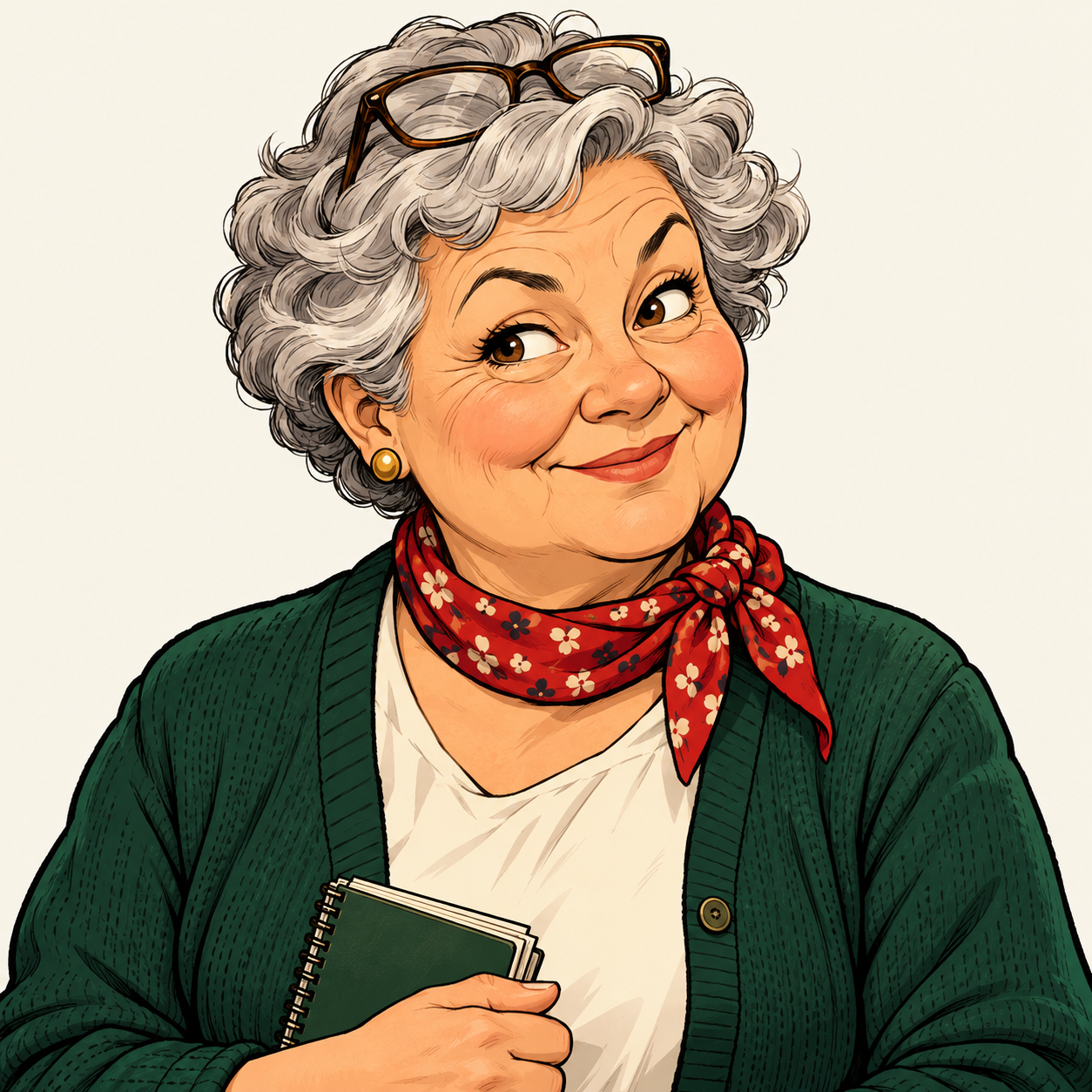Pani Halinka — propozycja portretu do akceptacji. Widoki i atlas animacji pozostają w przygotowaniu.